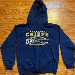Navy Blue Massapequa Chiefs Track and Field Hooded Sweatshirt